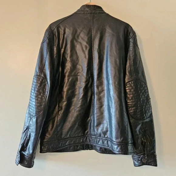 Projek Raw Vegan Leather Moto Biker Jacket Black Size Medium. - Picture 14 of 16